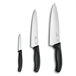 Swiss Classic 3pc Knife Set - Chef/Carving/Parer - Black