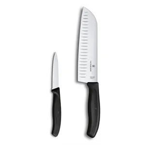 Swiss Classic 2pc Paring & Santoku Set - Black