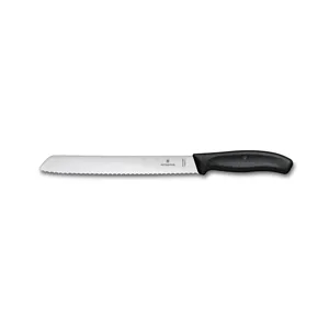21cm Swiss Classic Bread Knife - Wavy Edge, Black Handle