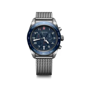 Swiss Army Chrono 42mm Watch w/ Silver Stainless Steel Case