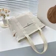 Canvas Tote Bag Reusable Shoulder Handbag Custom Logo | https://www.bestnamebadges.com