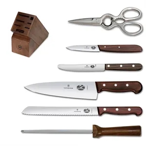 7pcs Wood Knife and Block Set