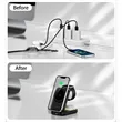 3 in 1 Foldable Wireless Charging Station with Custom Logo | https://www.bestnamebadges.com