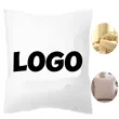Custom Logo Throw Pillow with Soft Touch Cover | https://www.bestnamebadges.com