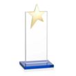 Bryanston Gold Star VividPrint™ Award - Sky Blue | https://www.bestnamebadges.com