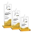 Bryanston Chrome Star VividPrint™ Award - Amber | https://www.bestnamebadges.com