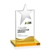 Bryanston Chrome Star VividPrint™ Award - Amber | https://www.bestnamebadges.com