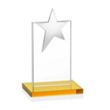 Bryanston Chrome Star VividPrint™ Award - Amber | https://www.bestnamebadges.com
