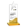 Bryanston Chrome Star VividPrint™ Award - Amber | https://www.bestnamebadges.com