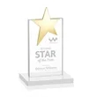 Bryanston Gold Star Award - White | https://www.bestnamebadges.com