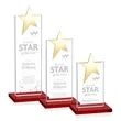 Bryanston Gold Star Award - Red | https://www.bestnamebadges.com