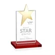 Bryanston Gold Star Award - Red | https://www.bestnamebadges.com