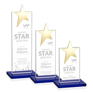 Bryanston Gold Star Award - Blue | https://www.bestnamebadges.com