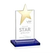 Bryanston Gold Star Award - Blue | https://www.bestnamebadges.com