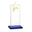 Bryanston Gold Star Award - Blue | https://www.bestnamebadges.com