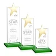 Bryanston Gold Star Award - Green | https://www.bestnamebadges.com