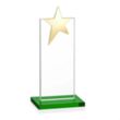 Bryanston Gold Star Award - Green | https://www.bestnamebadges.com