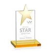 Bryanston Gold Star Award - Amber | https://www.bestnamebadges.com