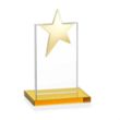 Bryanston Gold Star Award - Amber | https://www.bestnamebadges.com