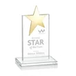 Bryanston Gold Star Award - Clear | https://www.bestnamebadges.com
