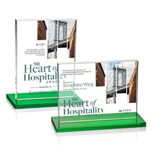 Emperor VividPrint™ Award - Green (Horiz) | https://www.bestnamebadges.com