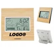 Wooden Frame Digital Weather Clock Temperature Humidity | https://www.bestnamebadges.com