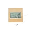 Wooden Frame Digital Weather Clock Temperature Humidity | https://www.bestnamebadges.com