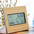 Wooden Frame Digital Weather Clock Temperature Humidity | https://www.bestnamebadges.com