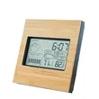 Wooden Frame Digital Weather Clock Temperature Humidity | https://www.bestnamebadges.com