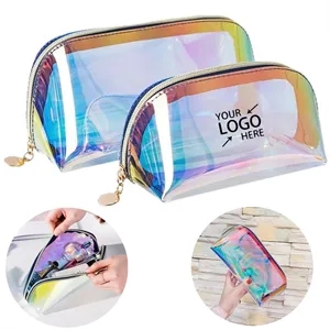 Travel Waterproof Holographic Makeup Bag with Zipper