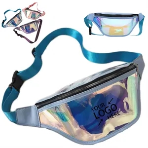 Fashionable Holographic Clear Neon Fanny Pack Waist Bag