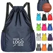 Large Water-Resistant Basketball Drawstring Backpack | https://www.bestnamebadges.com