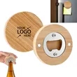 Round Wooden Magnetic Bottle Opener for Refrigerator | https://www.bestnamebadges.com