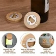 Round Wooden Magnetic Bottle Opener for Refrigerator | https://www.bestnamebadges.com
