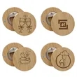 Round Wooden Magnetic Bottle Opener for Refrigerator | https://www.bestnamebadges.com