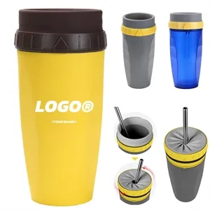 Twist Lid Free Portable Cup 11oz Creative Leak Proof Tumbler