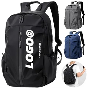 Water Resistant Laptop Backpack With USB Port Travel Bag