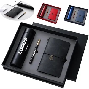 Business Gift Set With Smart Bottle Notebook And Pen