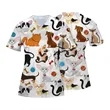Custom Sublimated V Neck Scrubs Top With 4 Pockets | https://www.bestnamebadges.com