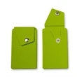 Adhesive Silicone Phone Wallet w/ Snap Closure | https://www.bestnamebadges.com