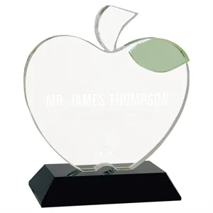 Crystal Apple on Black Base
