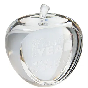 Crystal Apple with flat face