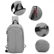 Crossbody Travel Sling Backpack (Ocean) | https://www.bestnamebadges.com