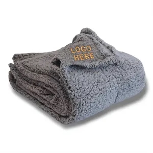 Custom Frosted Sherpa Blanket