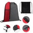 Custom Vertical Drawstring Backpack With Mesh Pocket | https://www.bestnamebadges.com