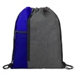 Custom Vertical Drawstring Backpack With Mesh Pocket | https://www.bestnamebadges.com