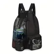 Swim Bag Mesh Drawstring Backpack Gym Bags | https://www.bestnamebadges.com