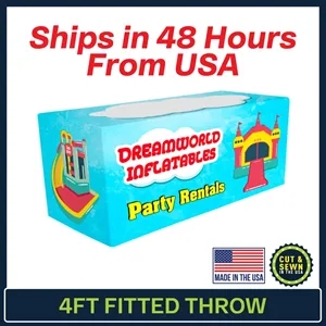 4ft x 30"T x 29"H Fitted Throw ( 4 Sided ) 48 Hour Service