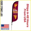 Premium Feather Flag 10' Single Sided w/ Spike Base | https://www.bestnamebadges.com