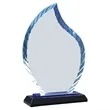 8" Flame Accent Glass on Black Base | https://www.bestnamebadges.com